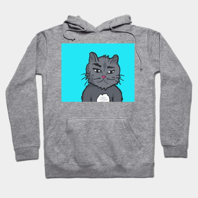 Moustache Cat Hoodie by chawlie